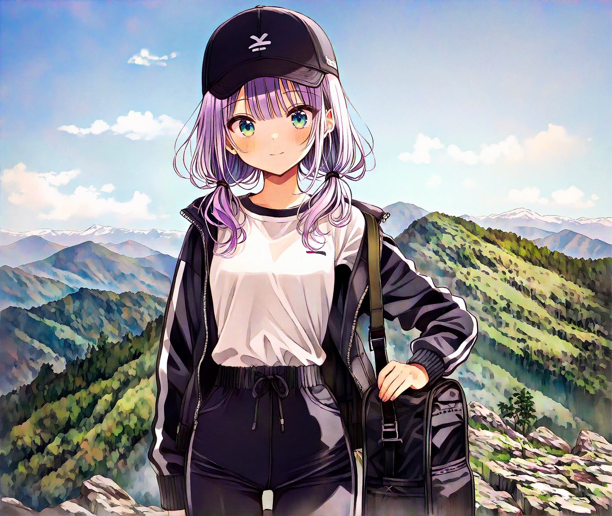 春の山にて