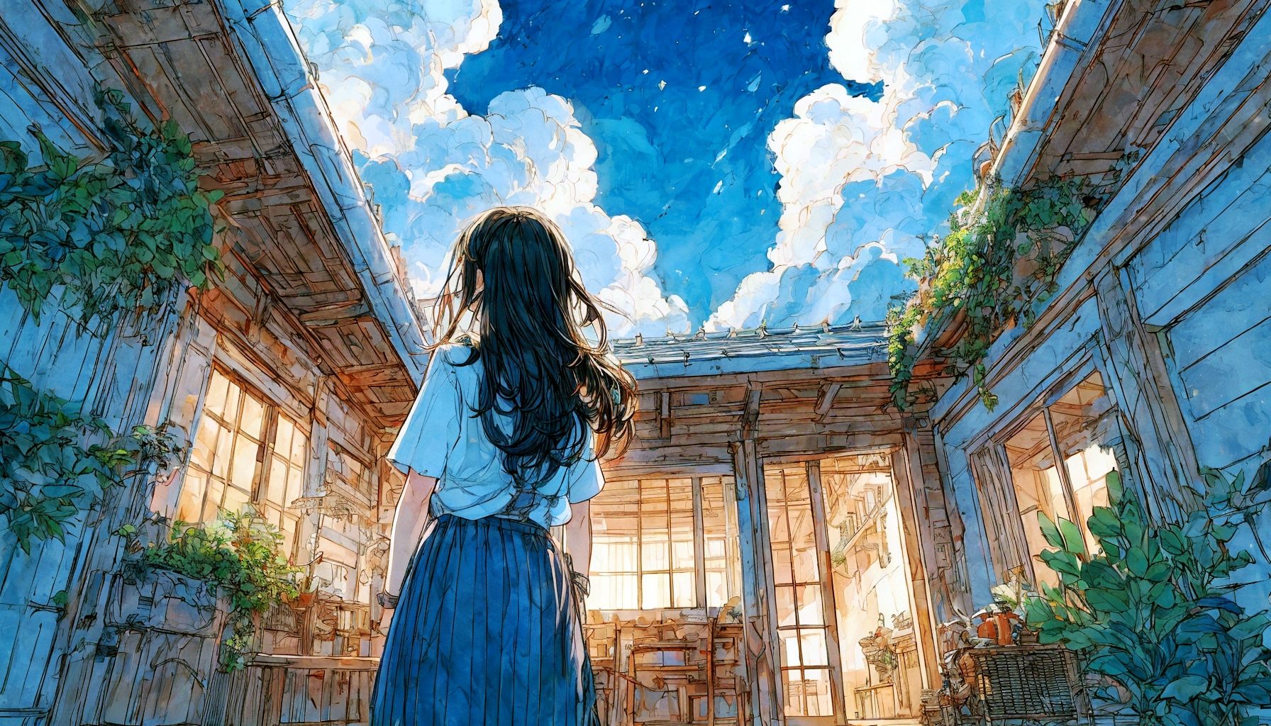 夏空と少女52 | の人気AIイラスト・グラビア