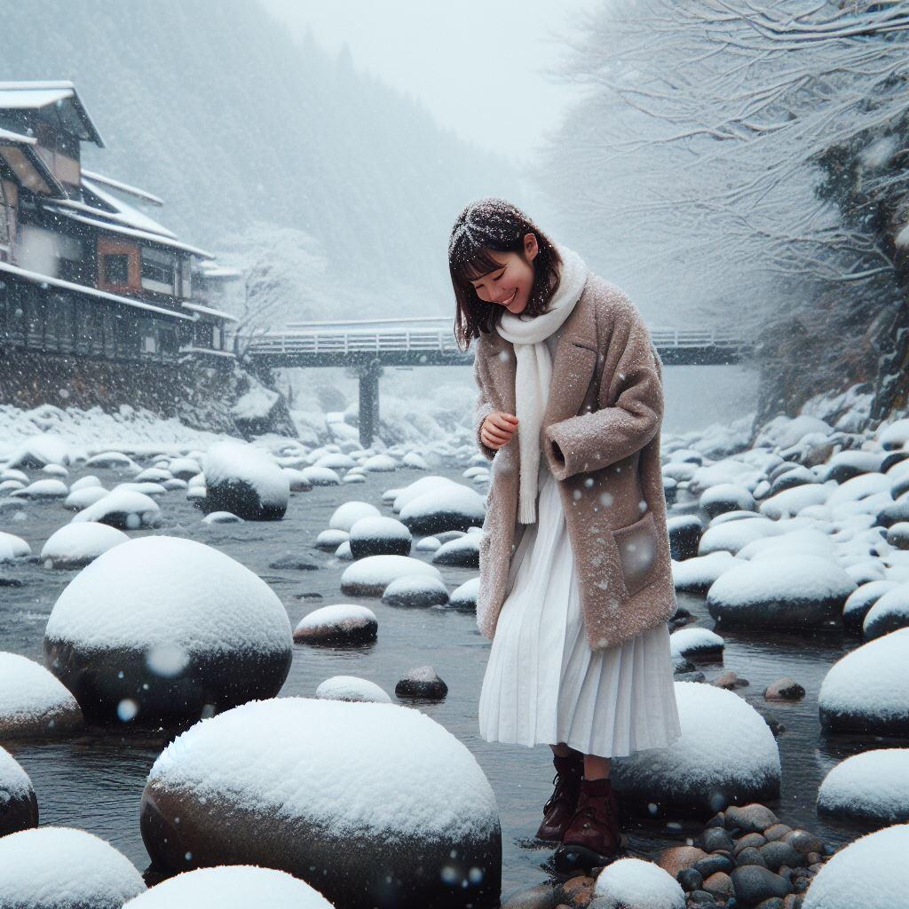 雪の川