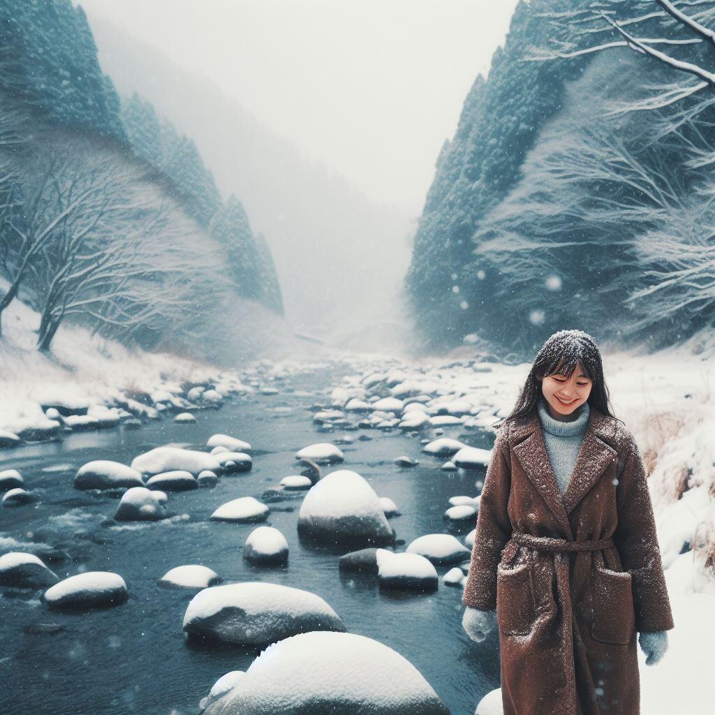 雪の川