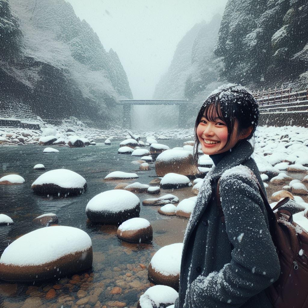 雪の川