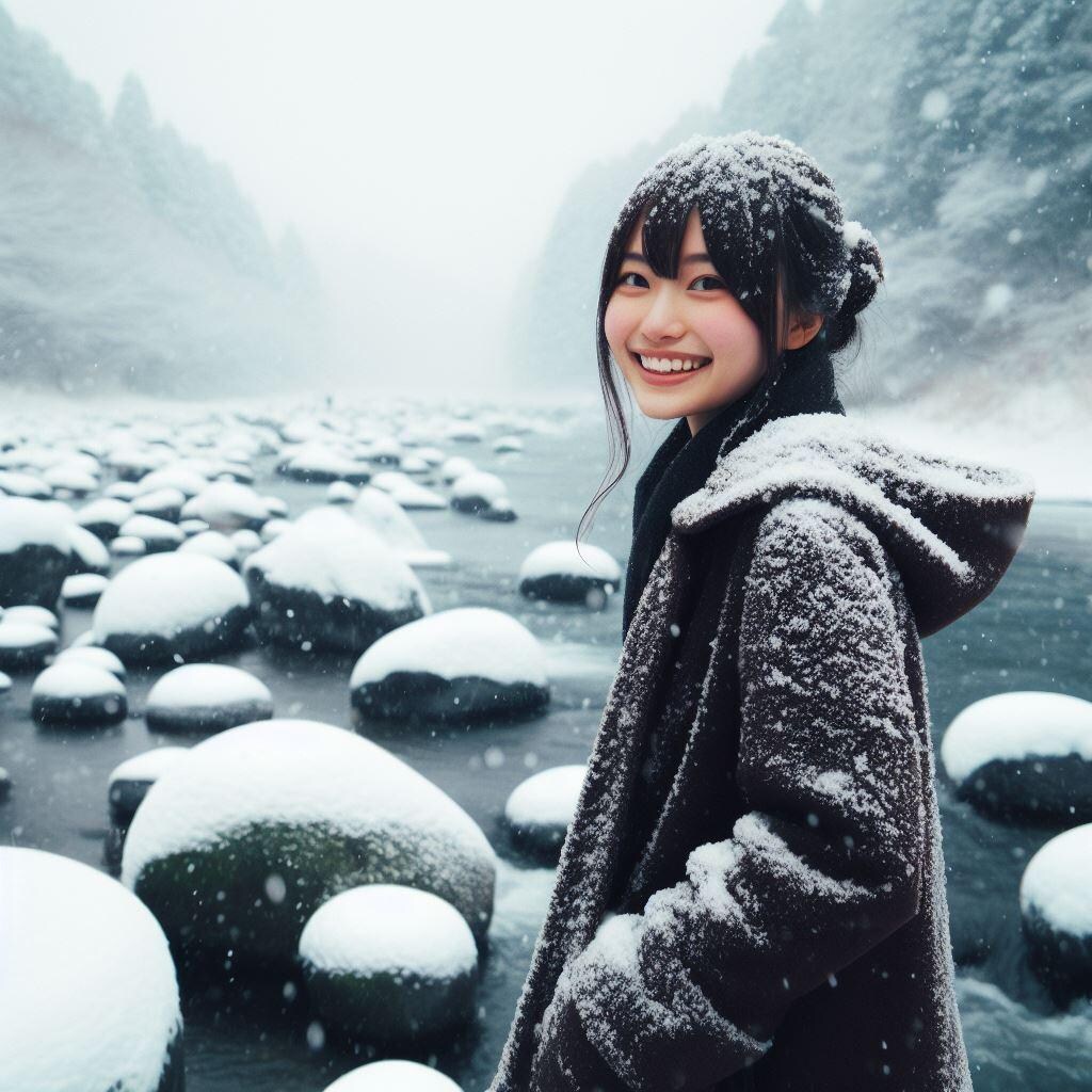 雪の川