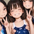 競泳でピース 2枚目