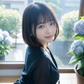 雨と紫陽花と寄り添う女性 9枚目