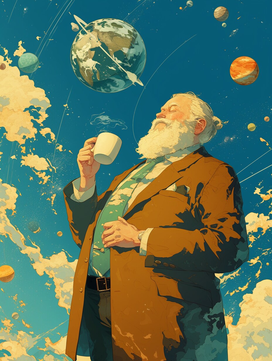 その一杯が彼を宇宙へと誘う