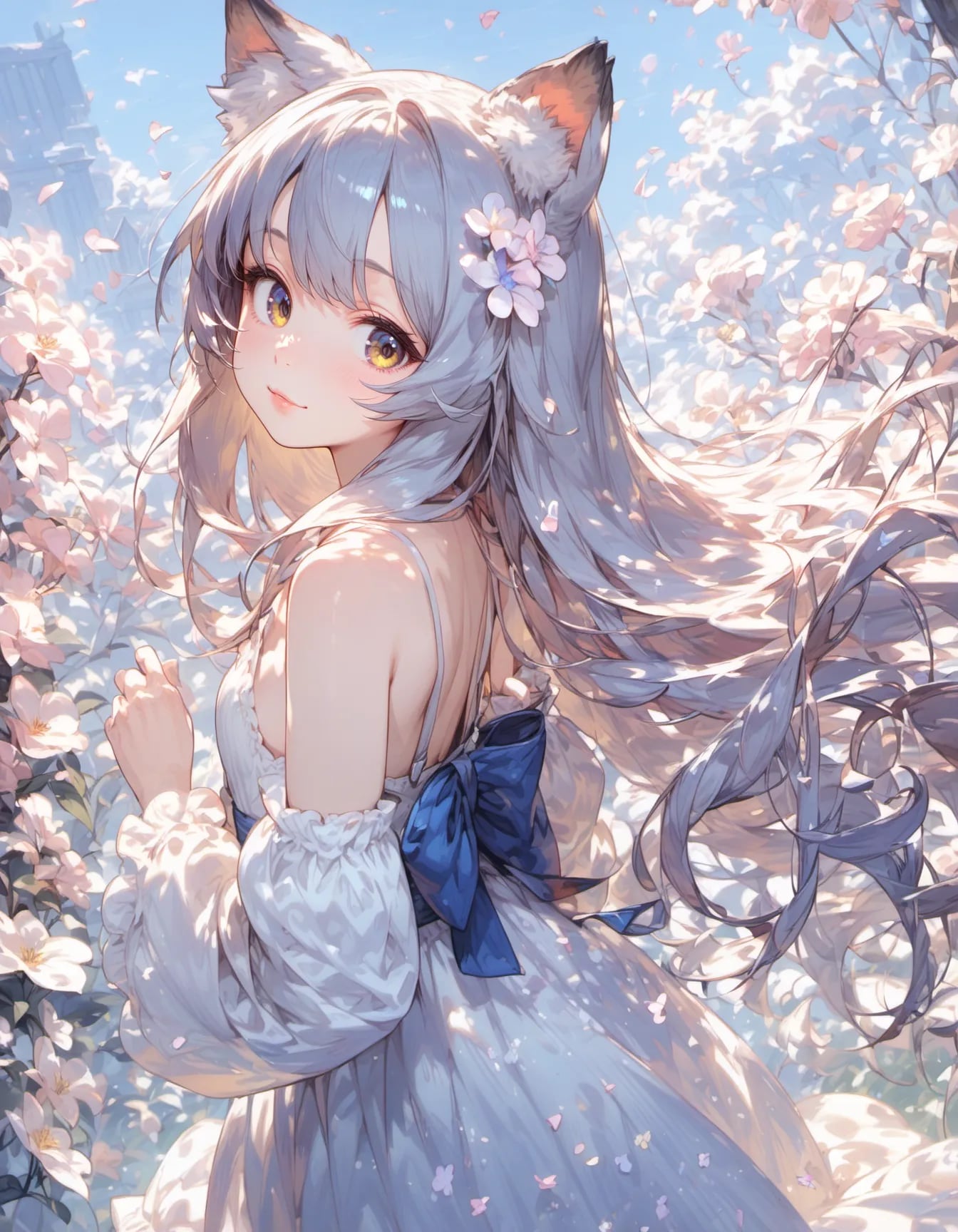 Whispers of the White Blossoms | の人気AIイラスト・グラビア