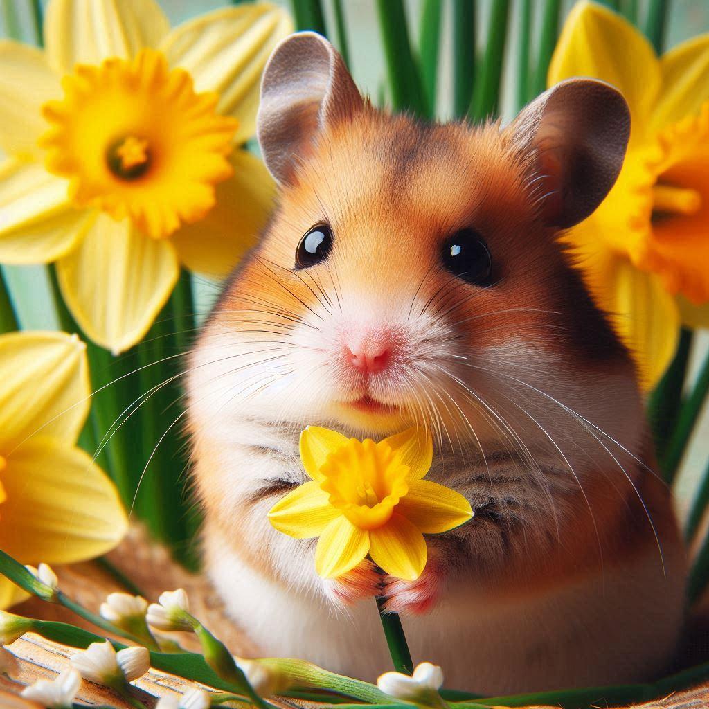 水仙とハムスター | の人気AIイラスト・グラビア