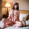 メガネ女子と猫 2枚目
