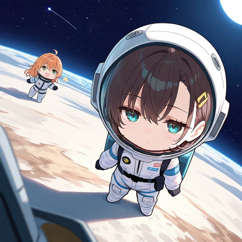 ヘルメット無しで月面着陸した同僚に困惑している