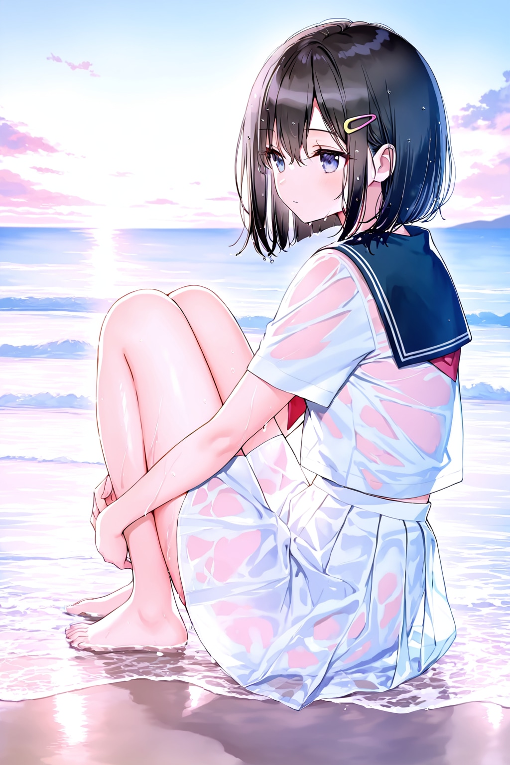 セーラー服と砂浜(LILAC)(23)