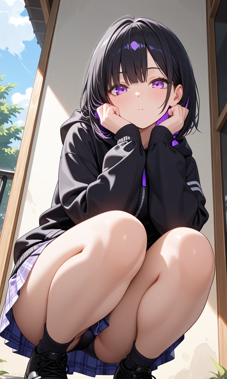 紫色が似合う女の子