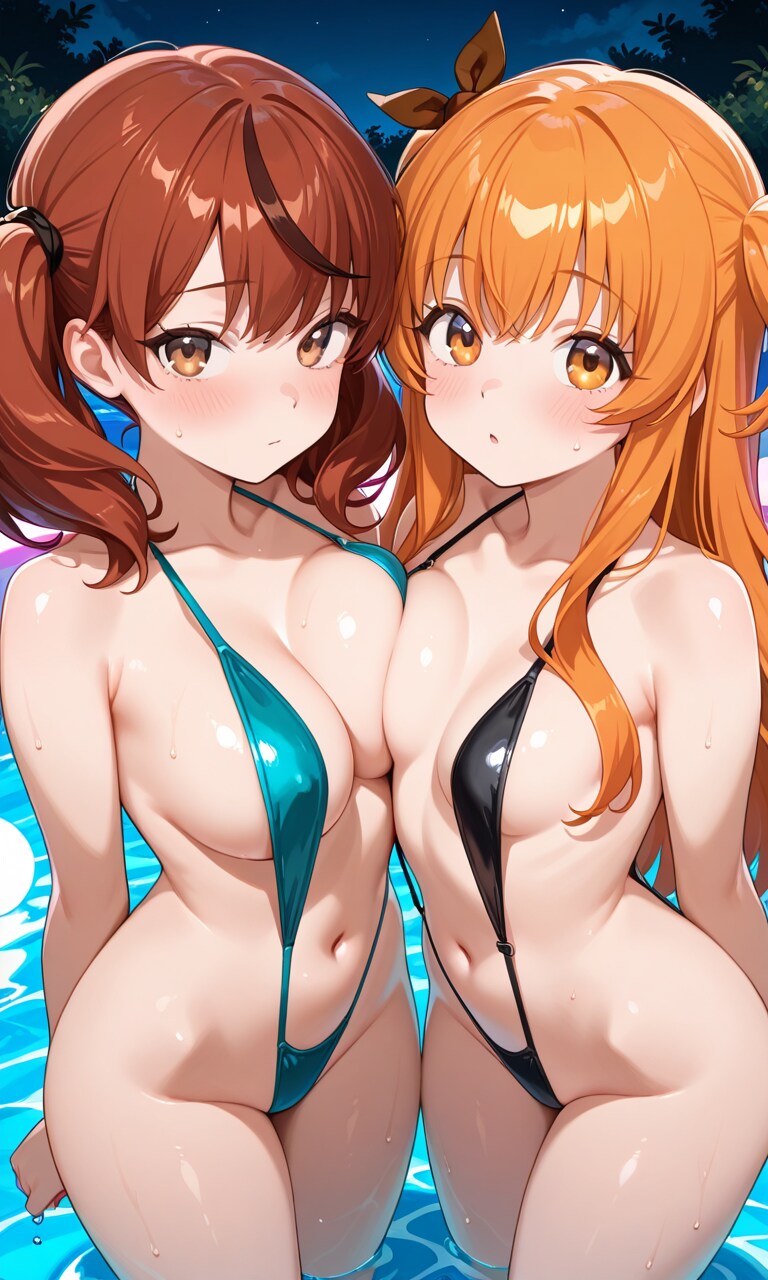 寧ちゃんとマヤちゃんでプールへ