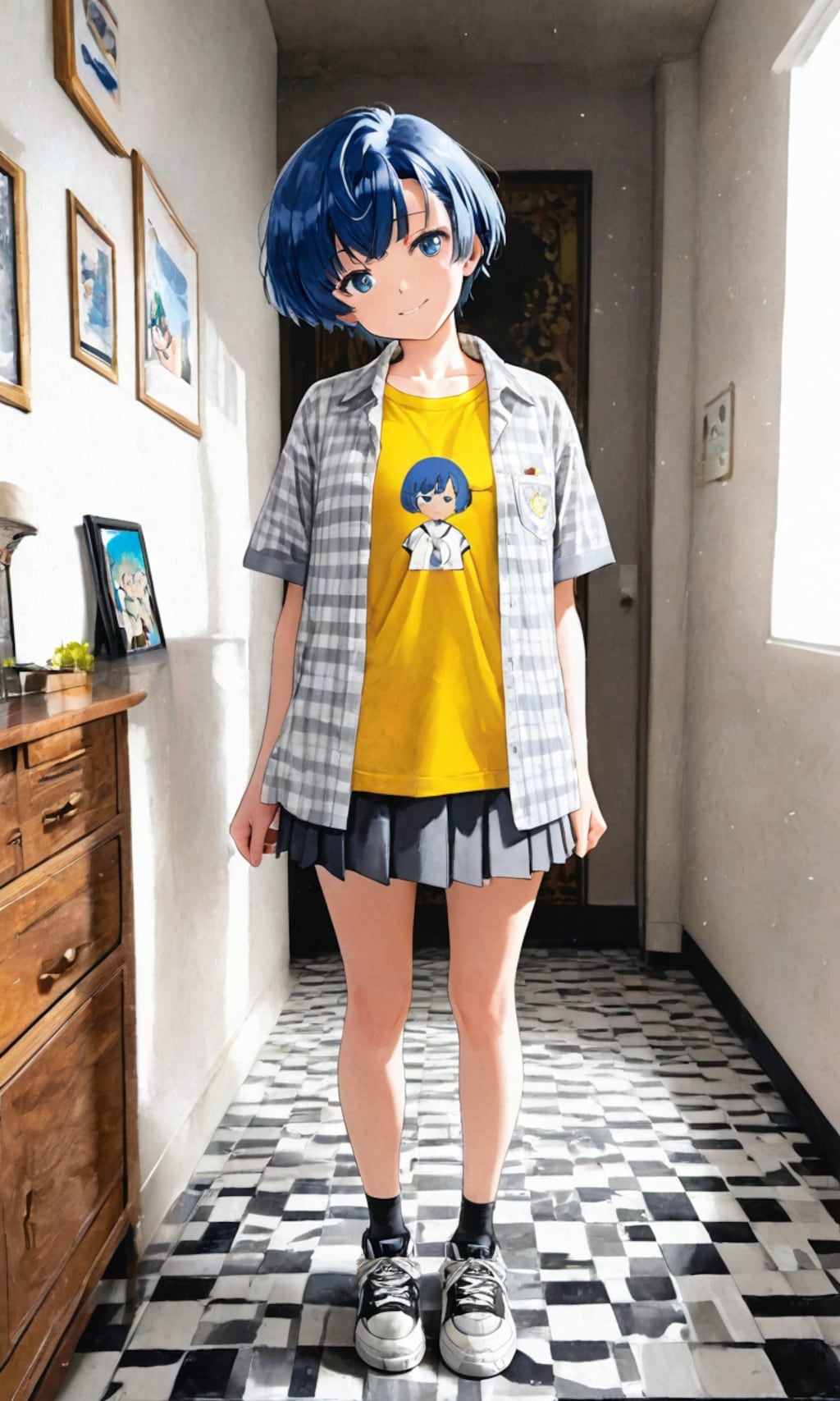 チェックのジャケット柑菜ちゃん