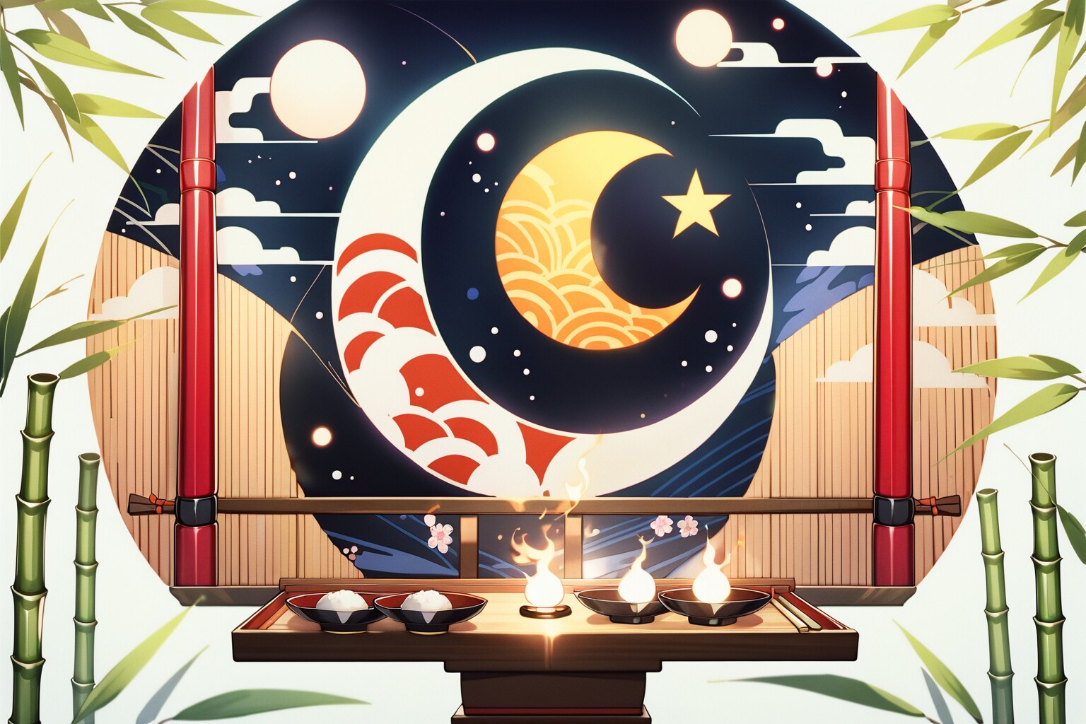 月と竹 | の人気AIイラスト・グラビア