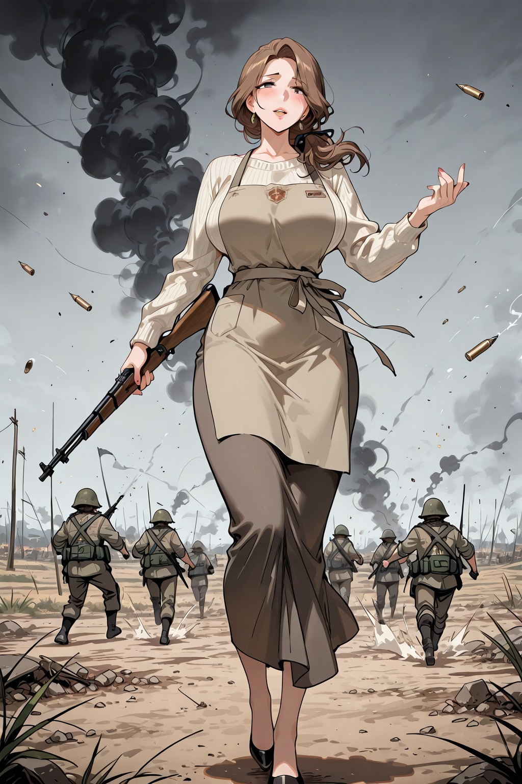 戦場の主婦 | の人気AIイラスト・グラビア