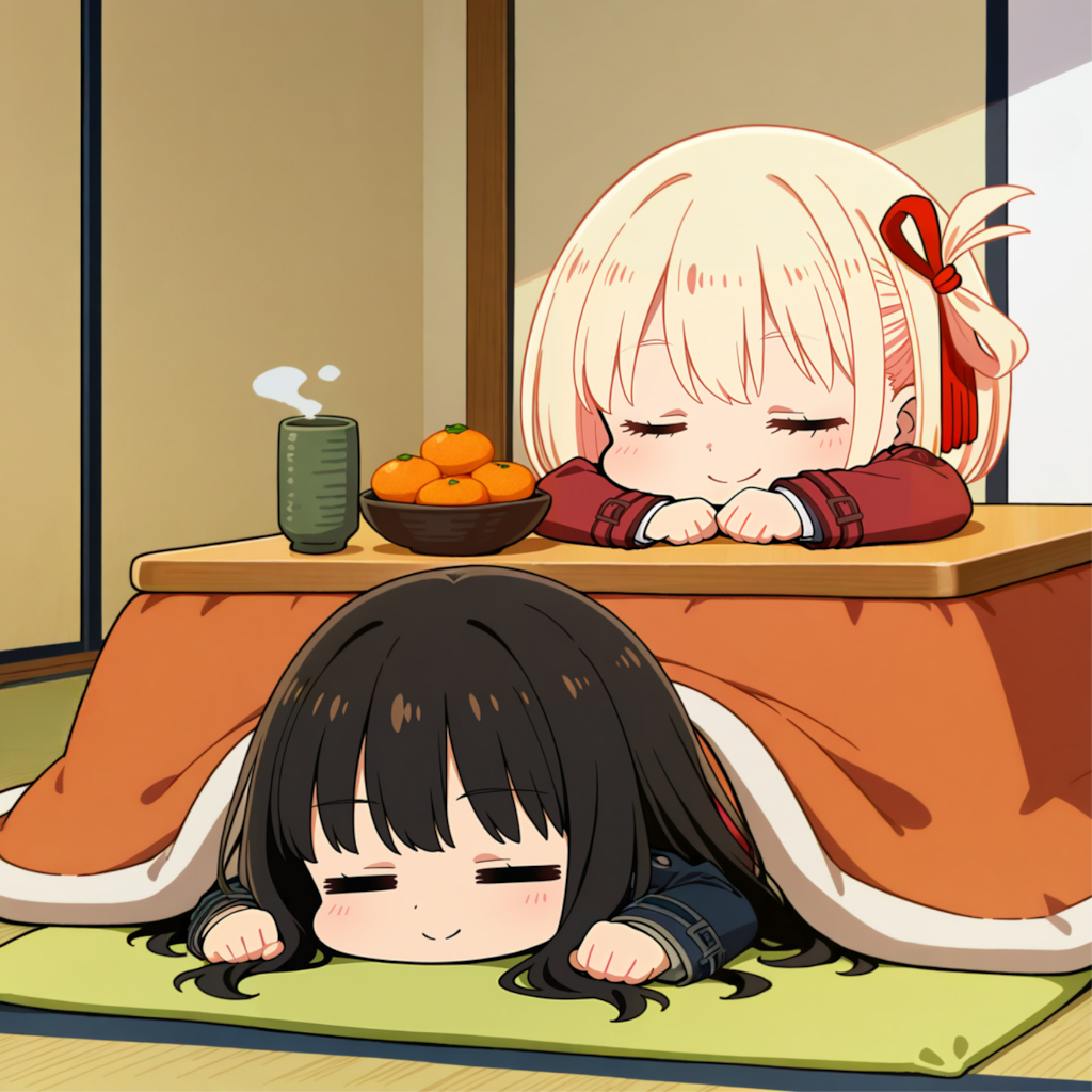 千束、みかん取って