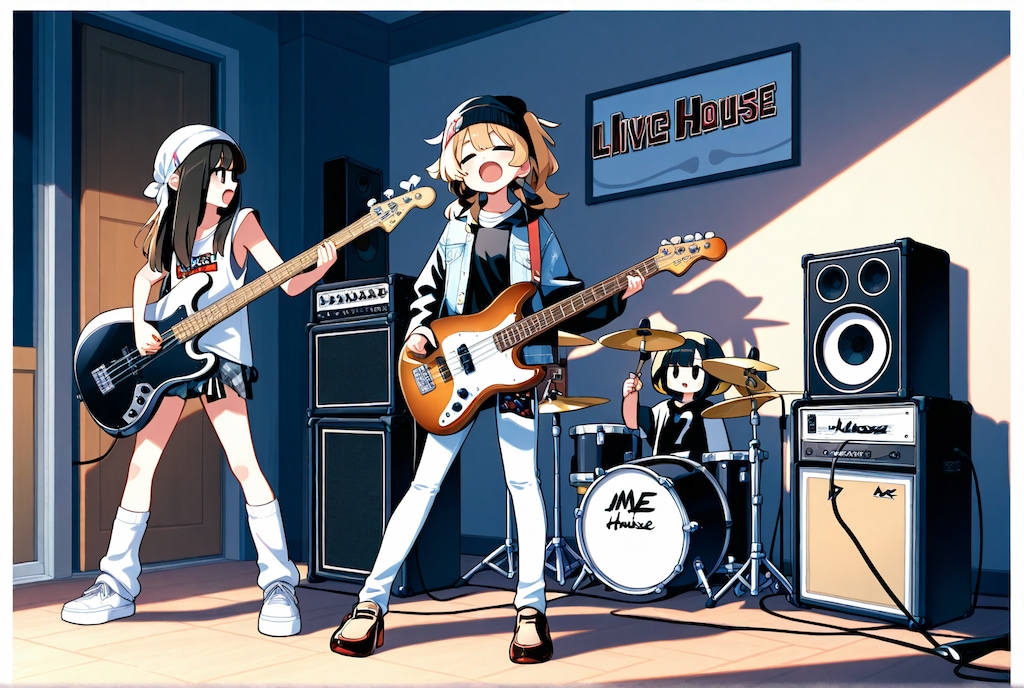 過去に生成した「ガールズバンド」