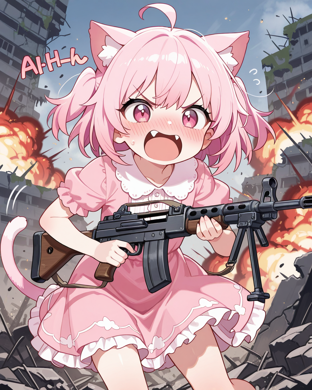 これも戦場で着る服じゃにゃいよねぇ！？？