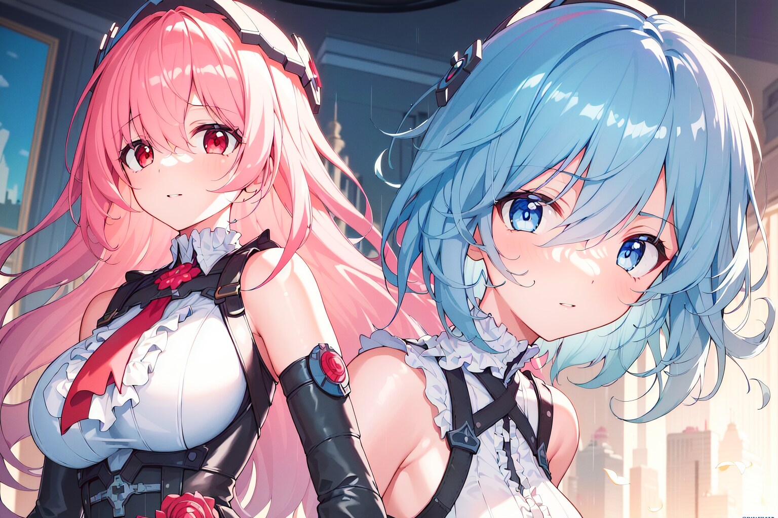ピンクちゃんと青髪ちゃん