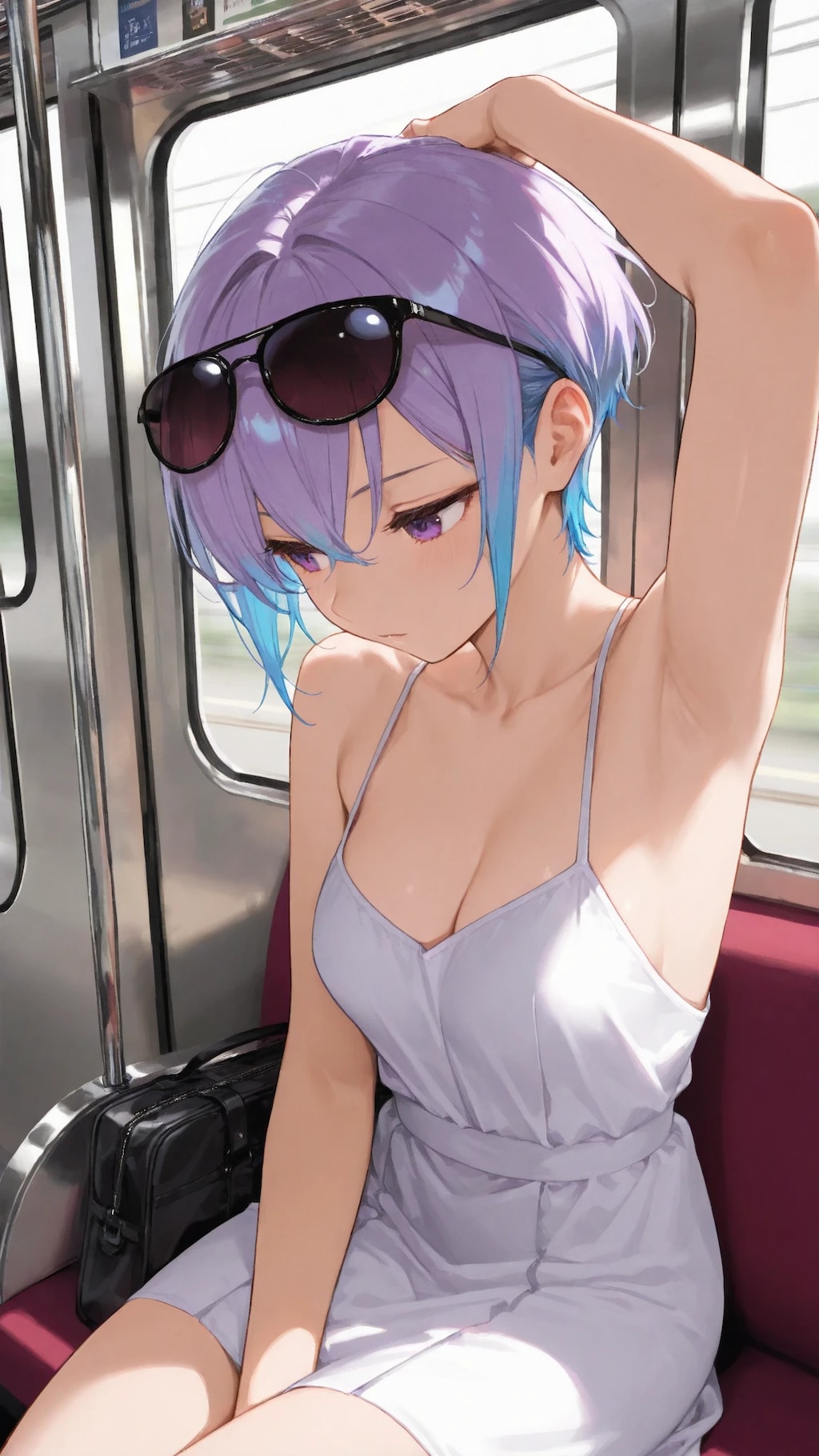 電車内は涼しいね💓２