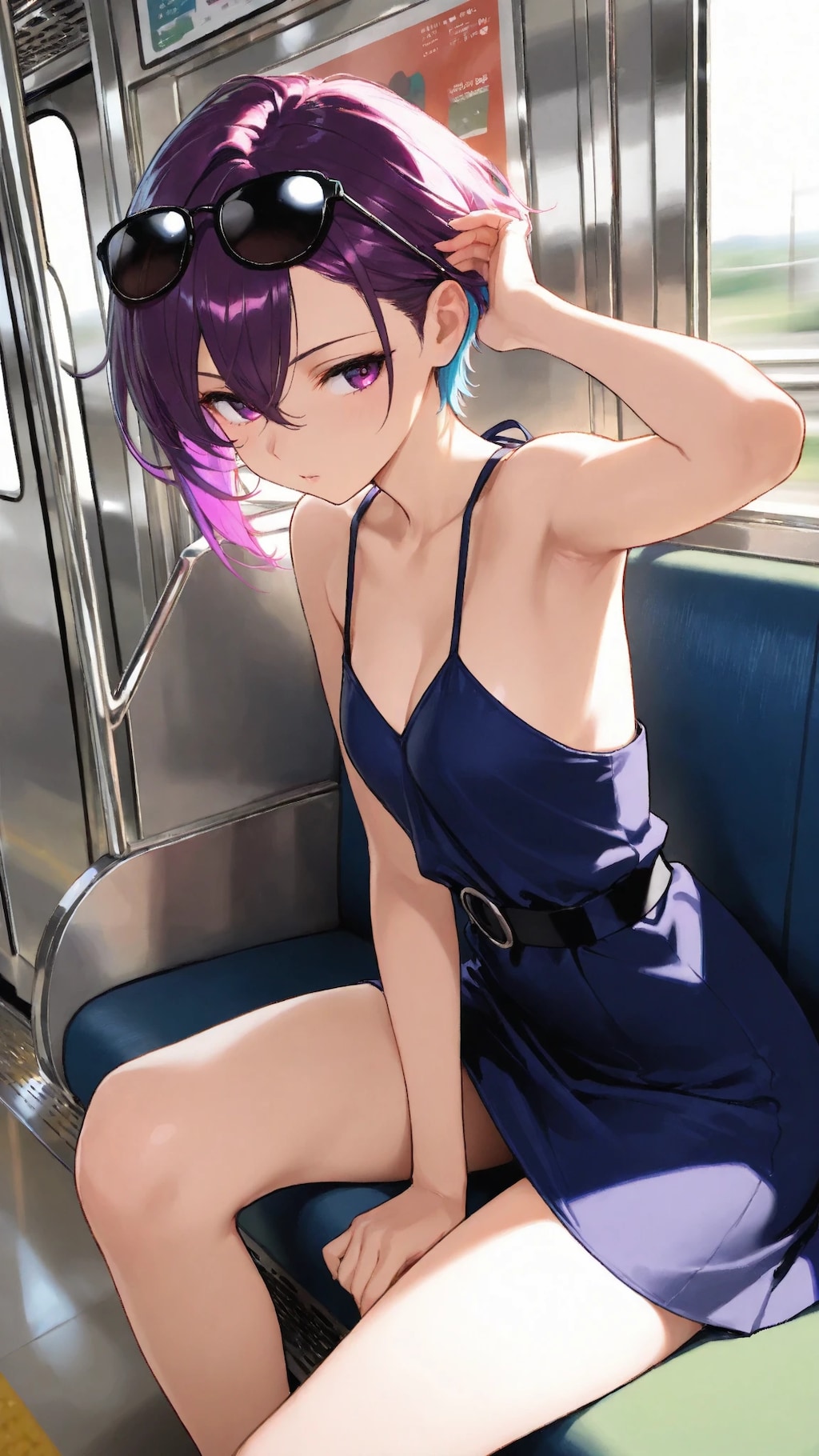 電車内は涼しいね💓２