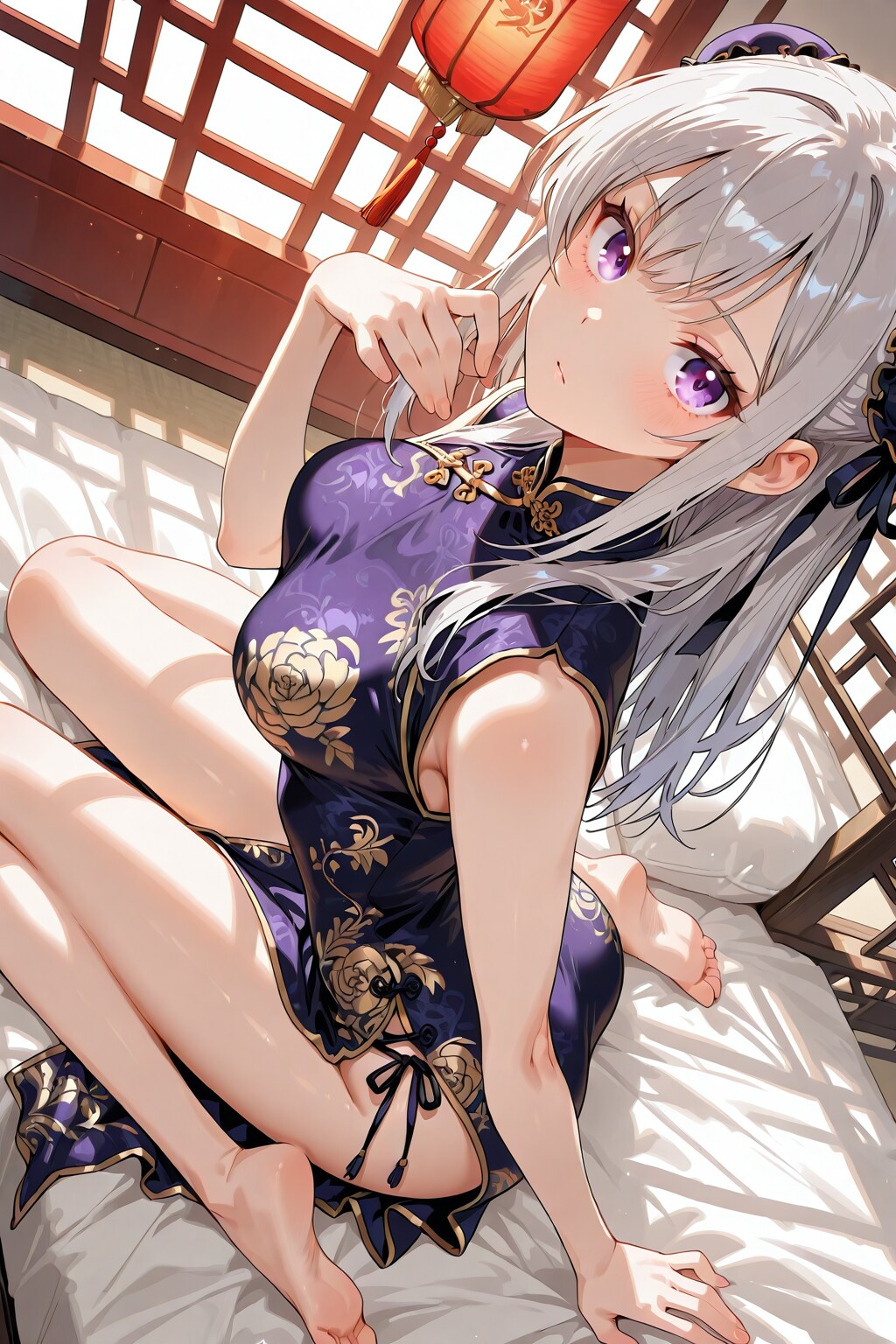 (1332)銀髪ちゃんチャイナドレス