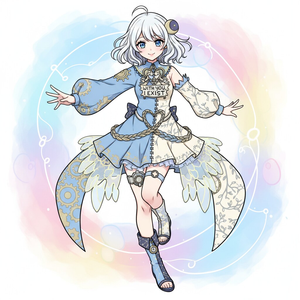 白髪の可愛い女の子【345】