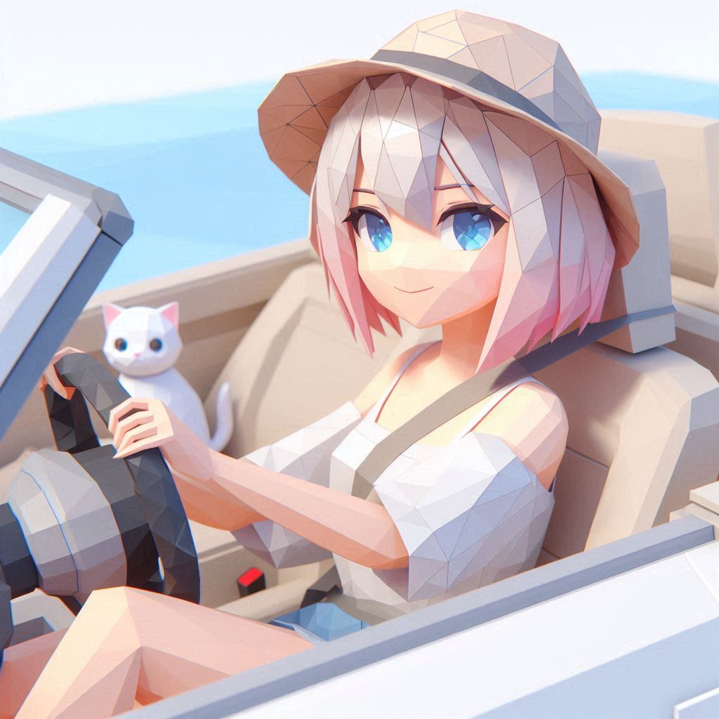 ローポリ女の子