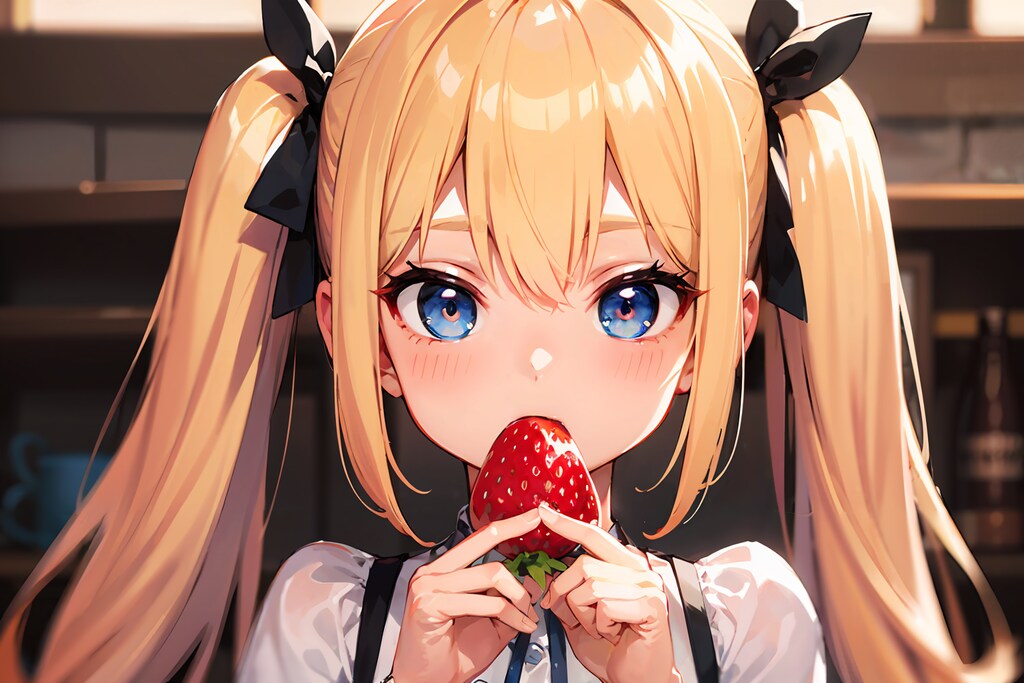 金髪ちゃんといちご