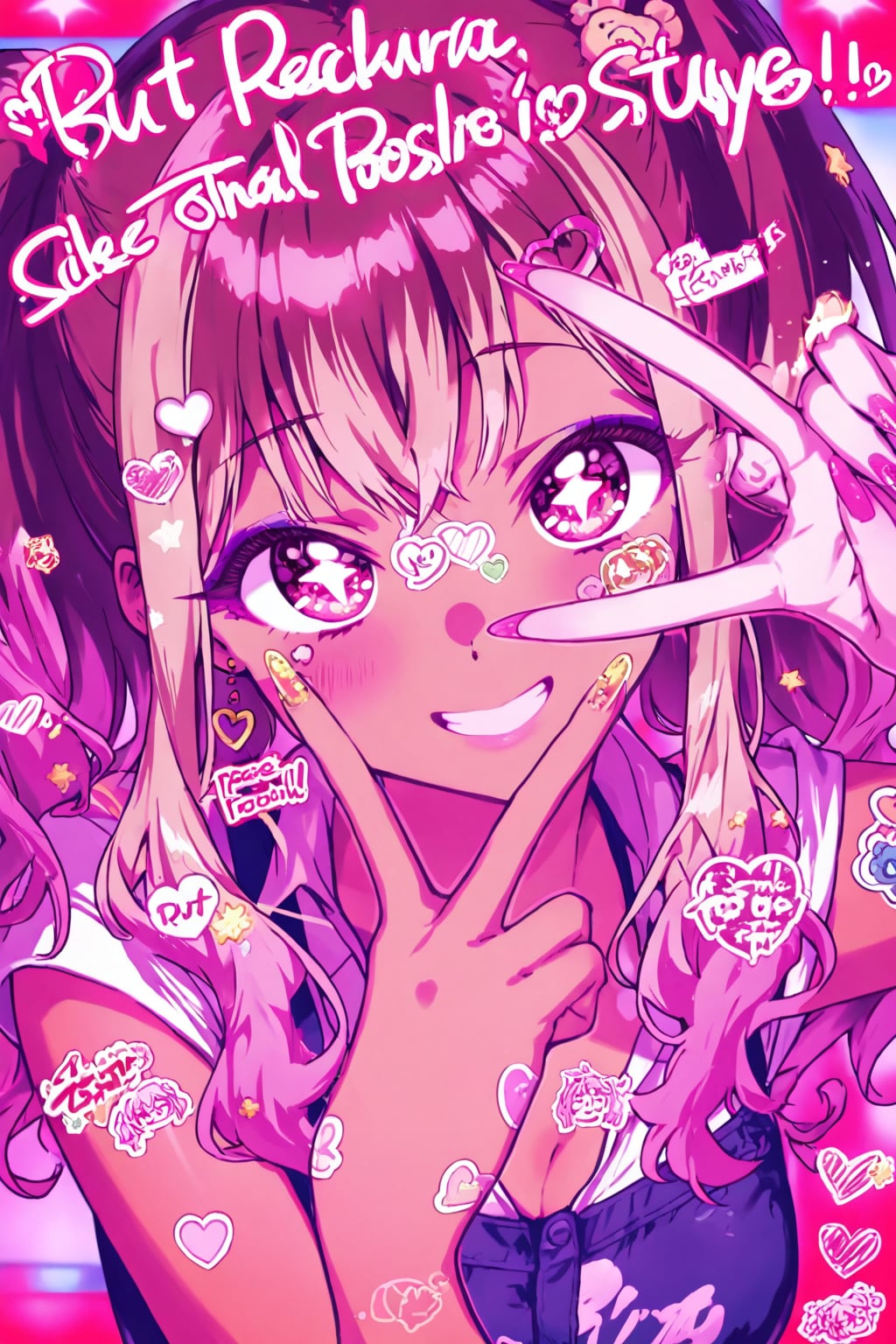 プリクラ風 | の人気AIイラスト・グラビア