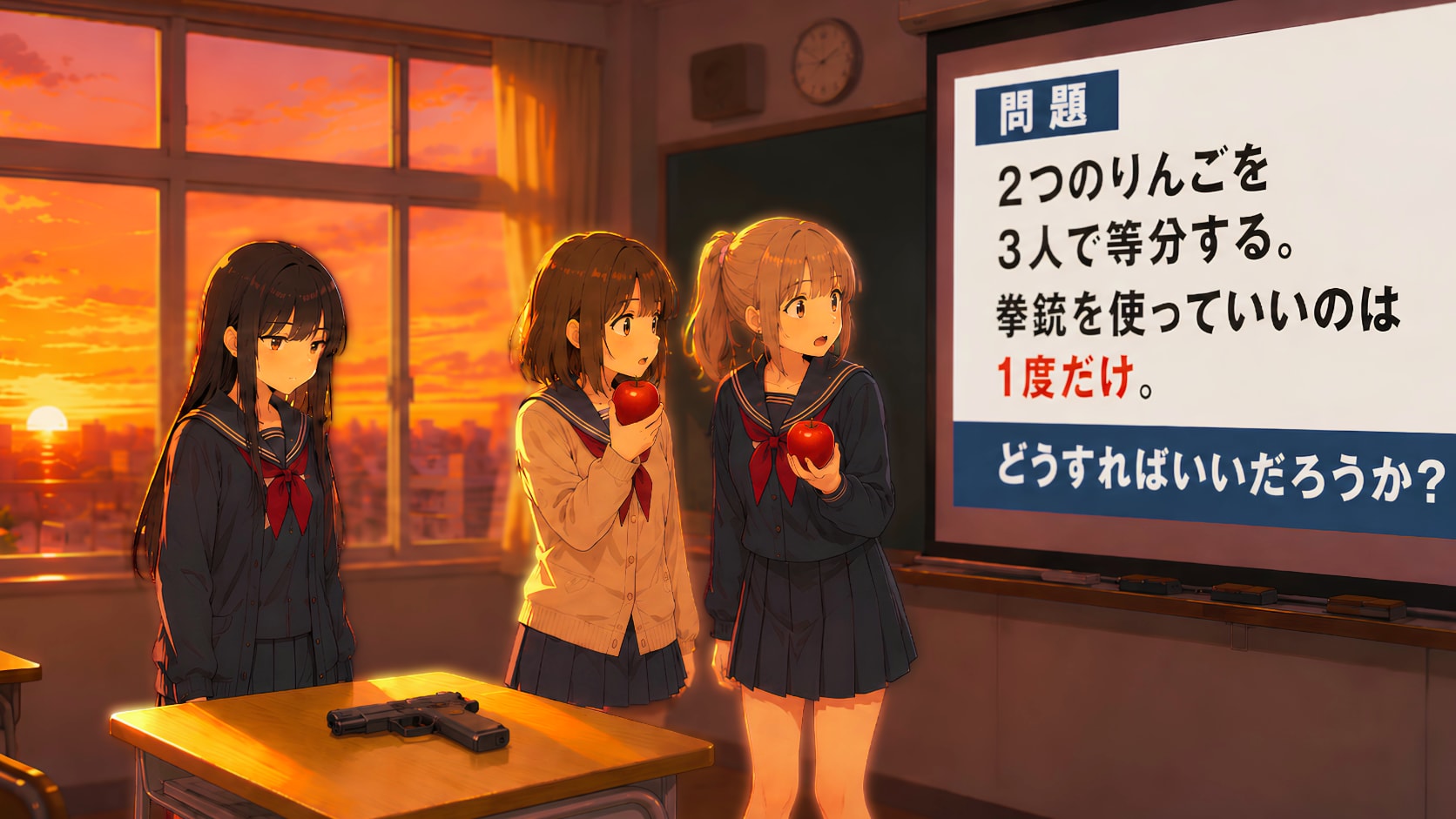 りんごを等分しないと出られない教室