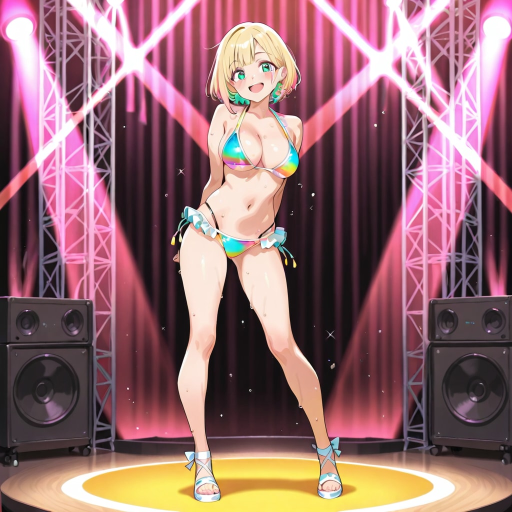 水着ファッションショー。みんなセクシーな私を一番に選んでね！