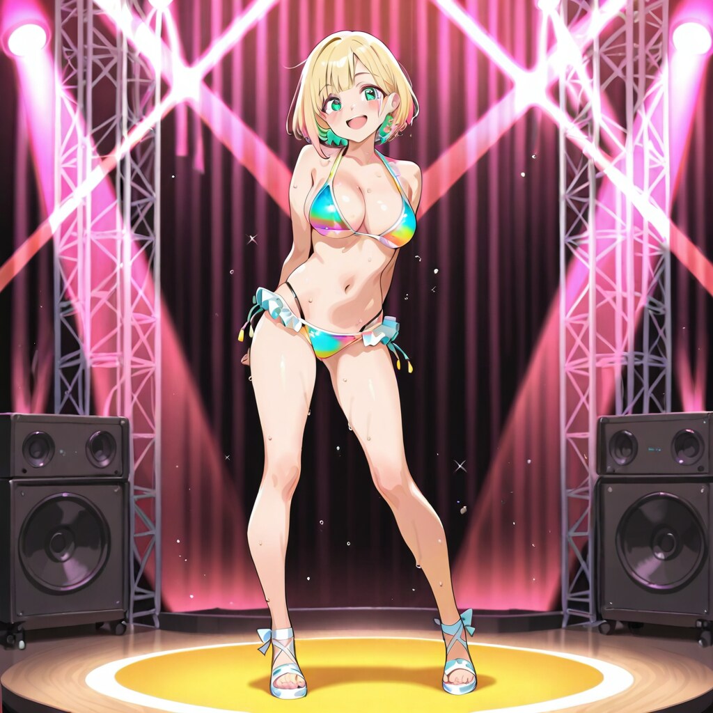 水着ファッションショー。みんなセクシーな私を一番に選んでね！