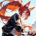赤い髪のキツネっ娘ライダー♪（12枚） 2枚目