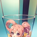 ガラスのコップの中のかわいい女の子 10枚目