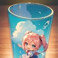 ガラスのコップの中のかわいい女の子 6枚目