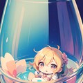 ガラスのコップの中のかわいい女の子 7枚目
