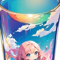 ガラスのコップの中のかわいい女の子 11枚目