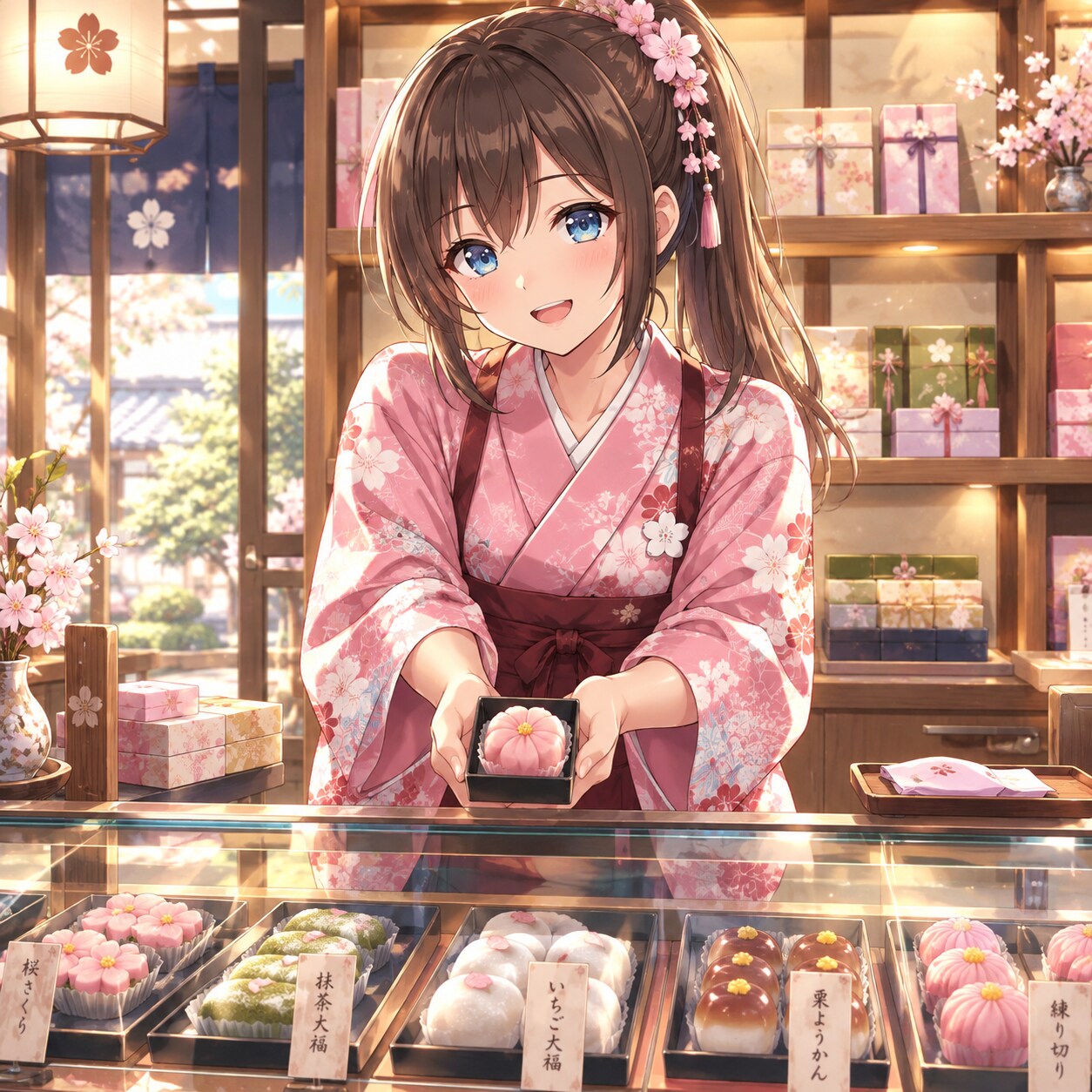 和菓子屋の娘 | の人気AIイラスト・グラビア