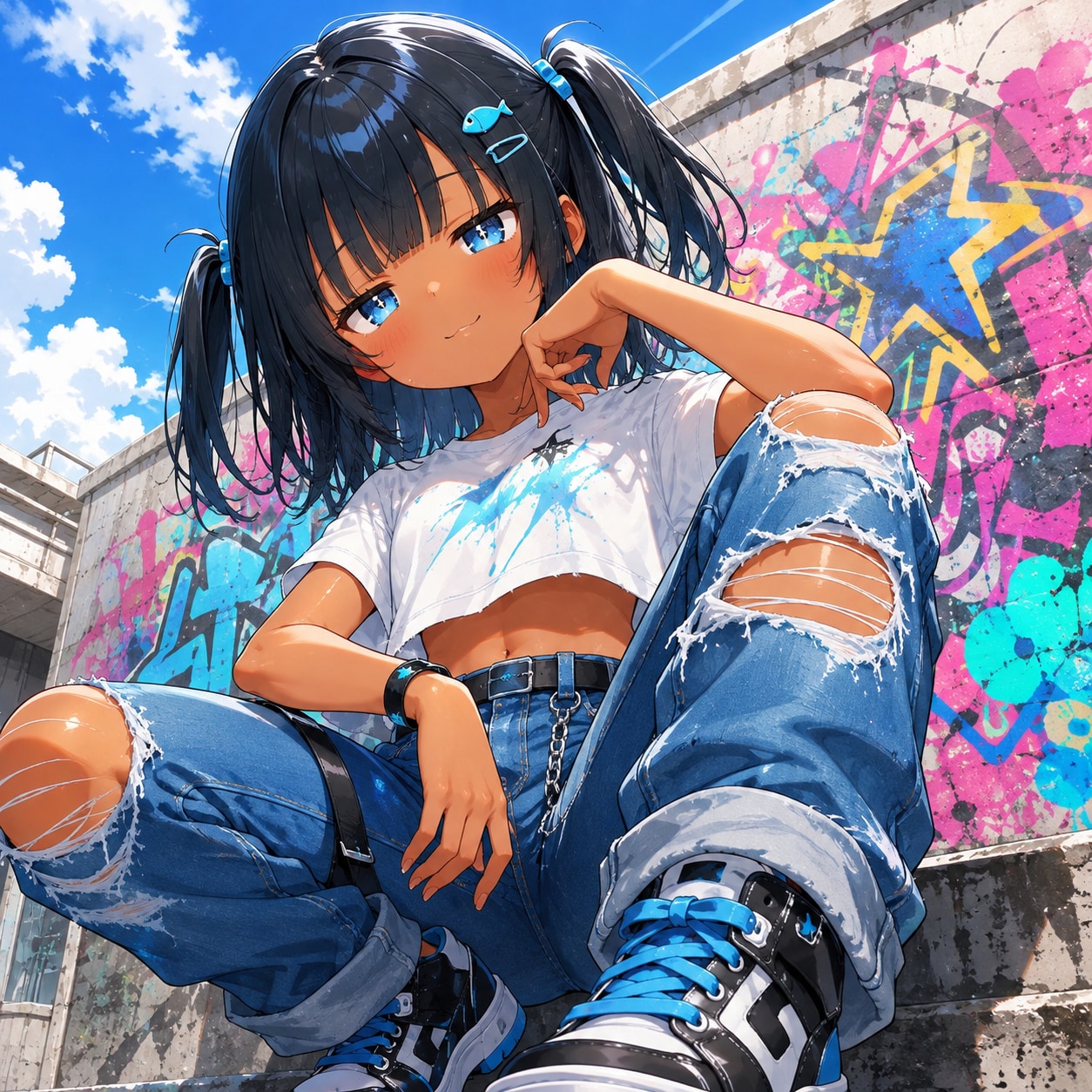 ダメージジーンズこなつちゃん