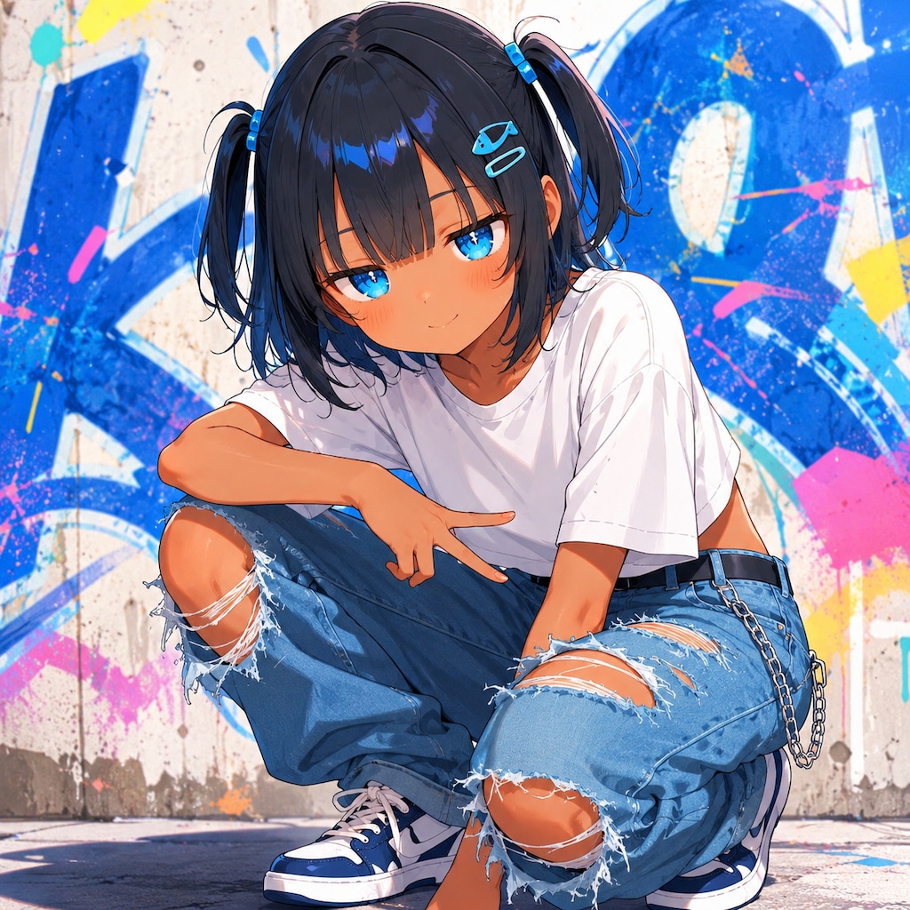 ダメージジーンズこなつちゃん