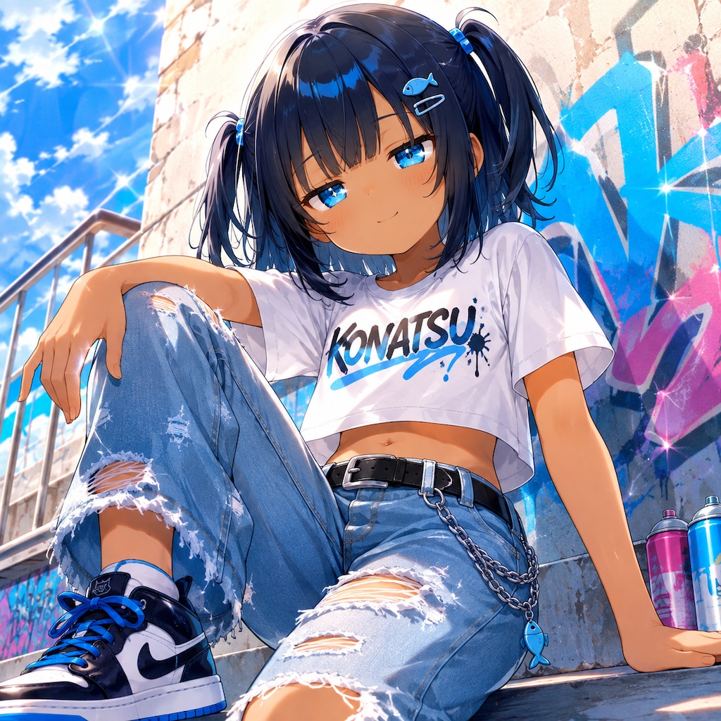 ダメージジーンズこなつちゃん