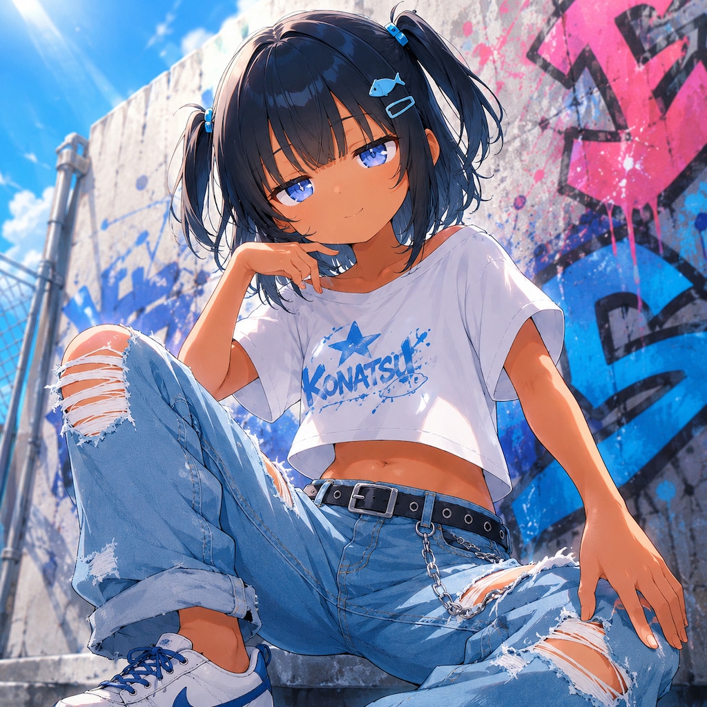 ダメージジーンズこなつちゃん