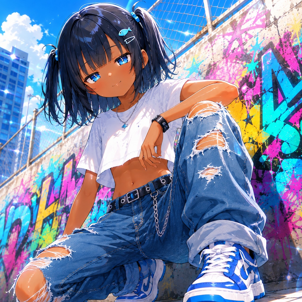 ダメージジーンズこなつちゃん