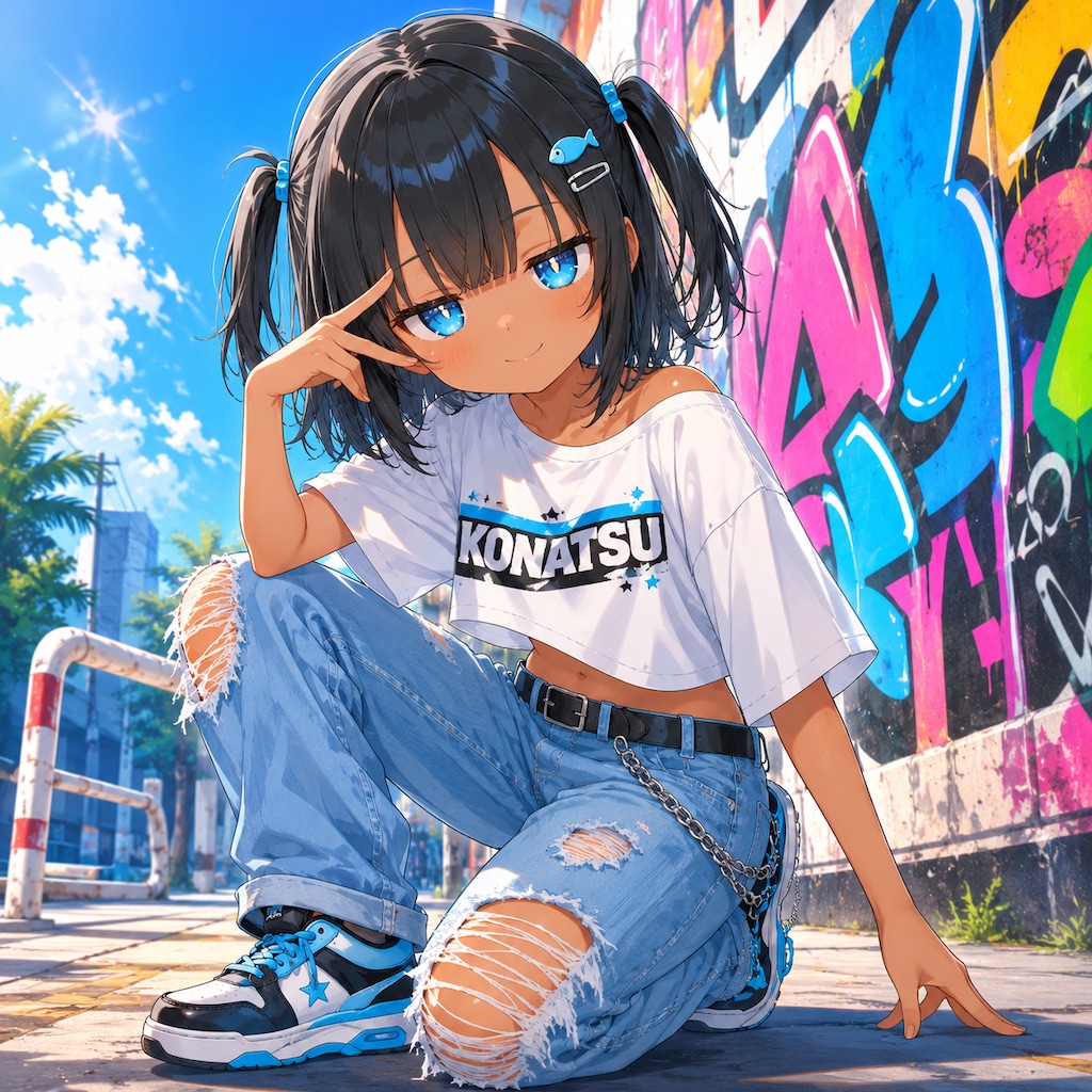 ダメージジーンズこなつちゃん