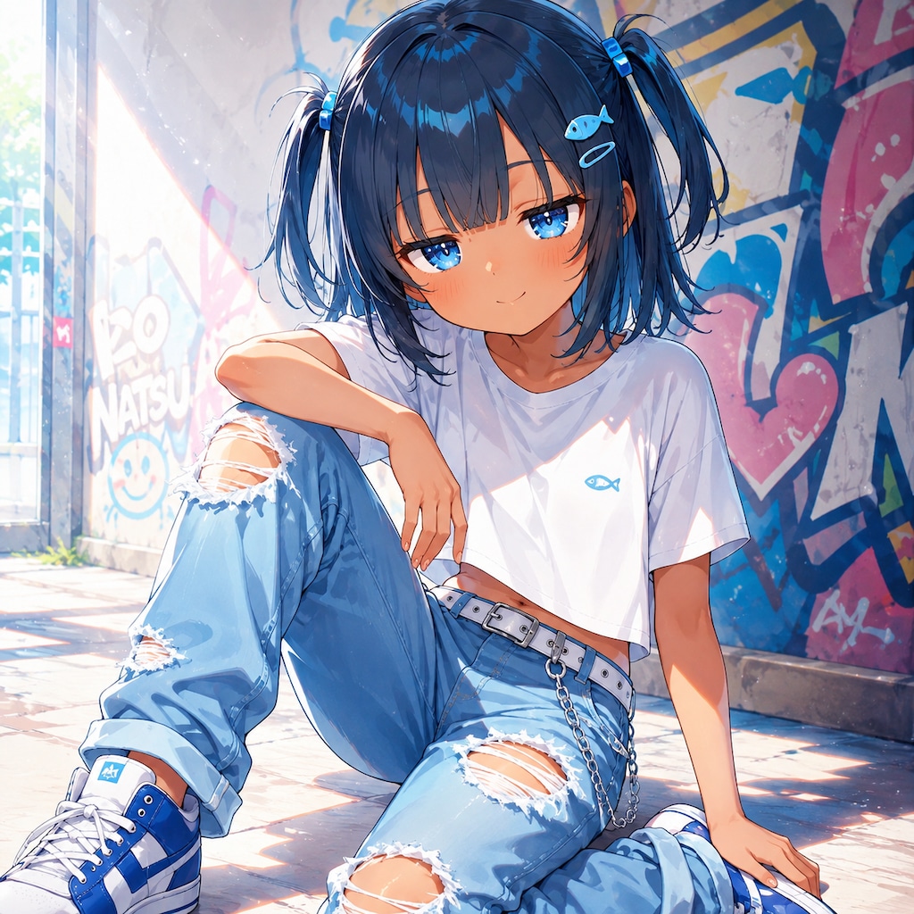 ダメージジーンズこなつちゃん