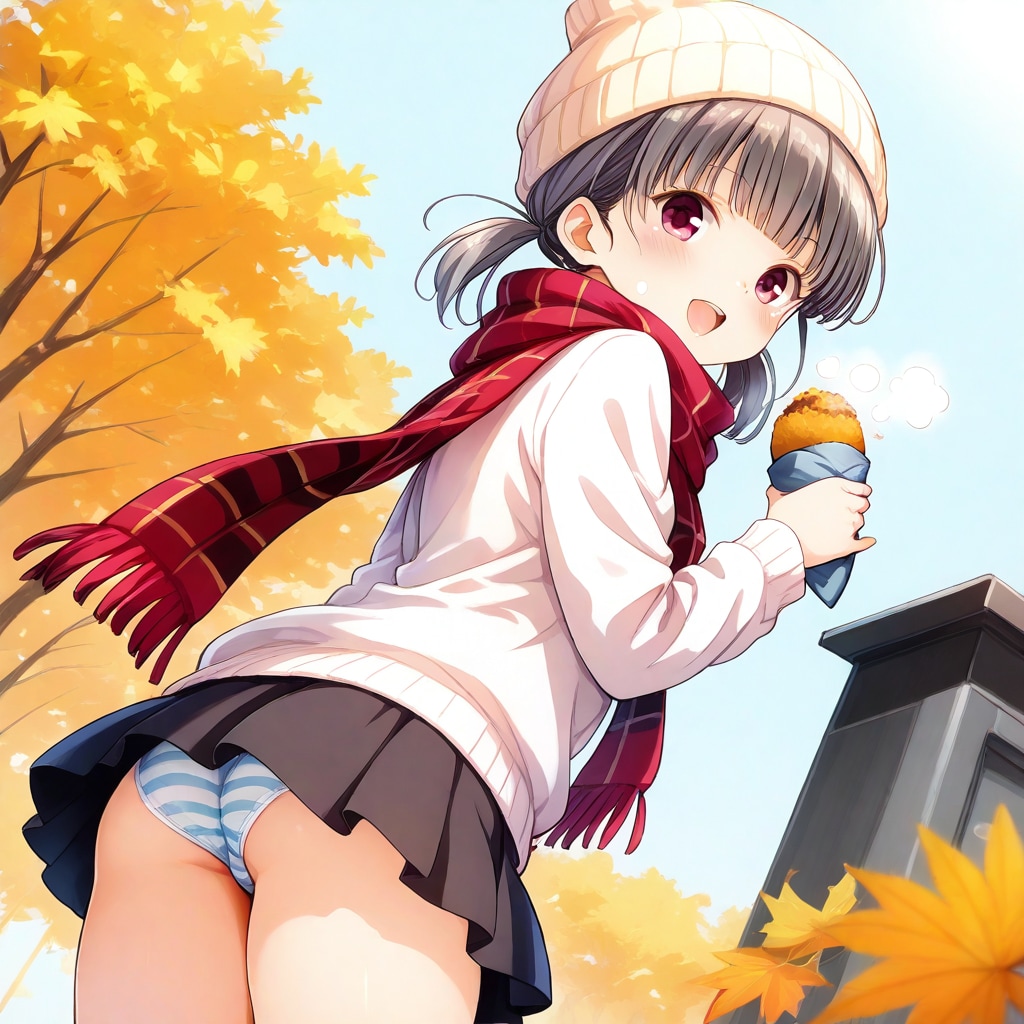 秋の日焼き芋!?陽歌&睦