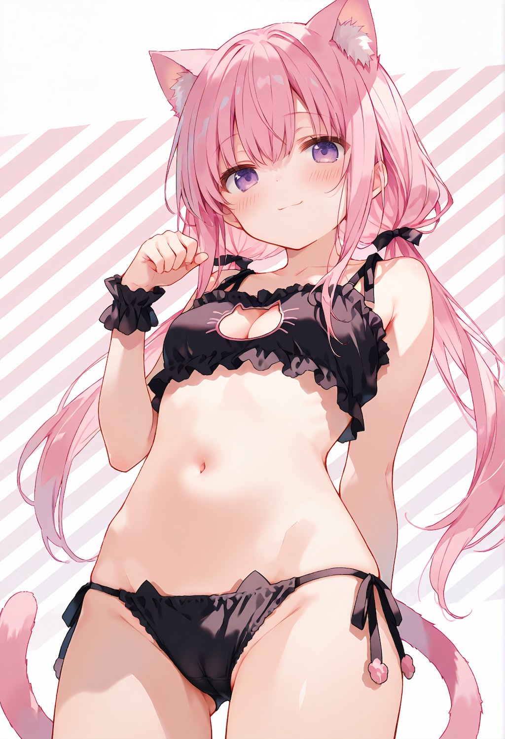猫下着と猫耳桃香