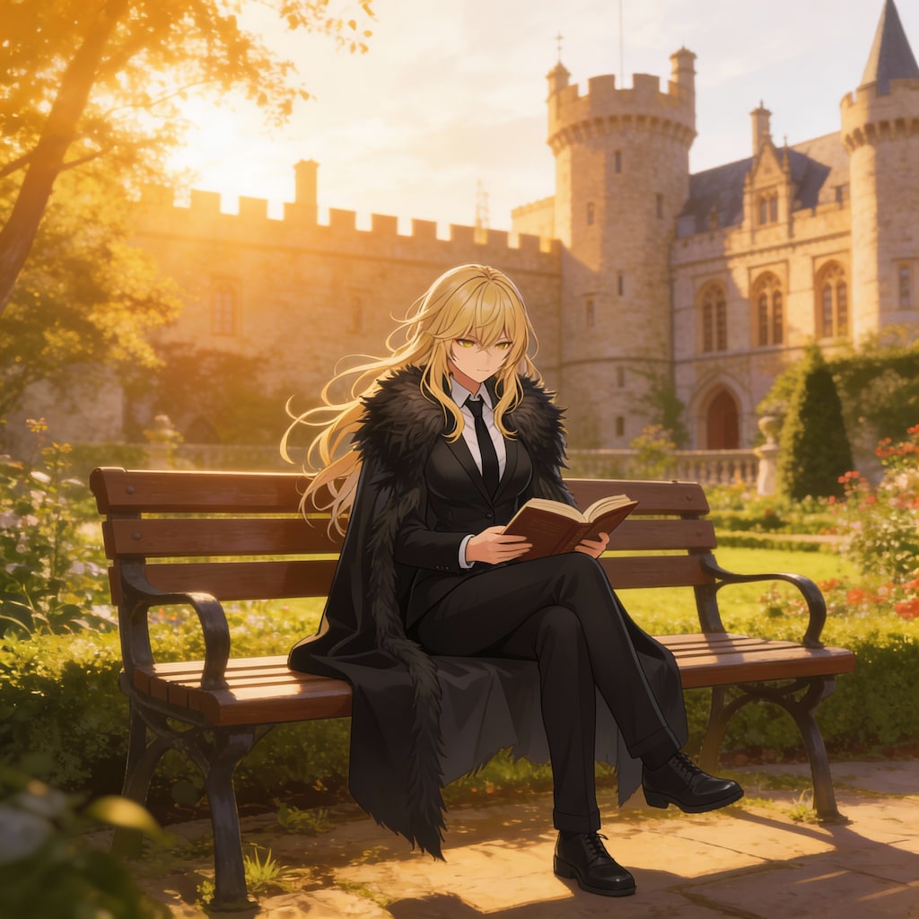 本を読んでいるエリザベス