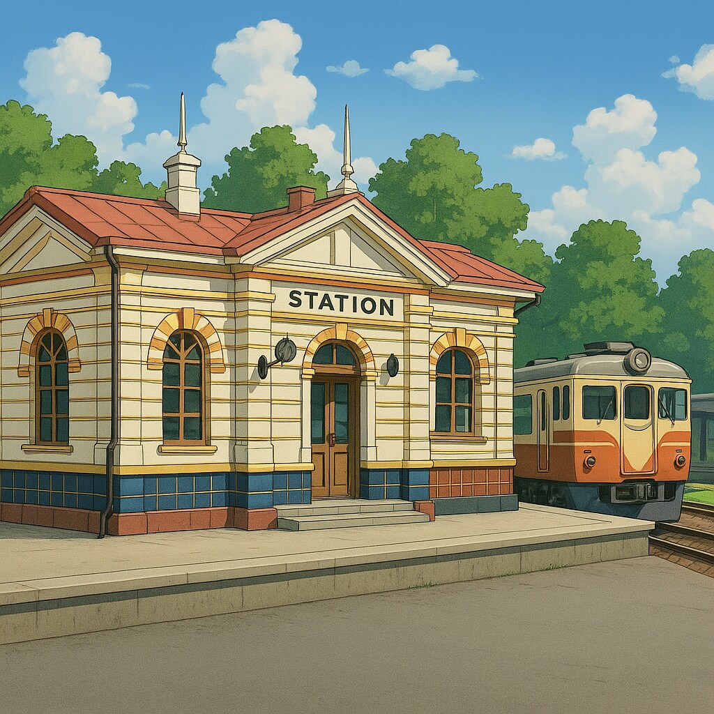 レトロな田舎の駅